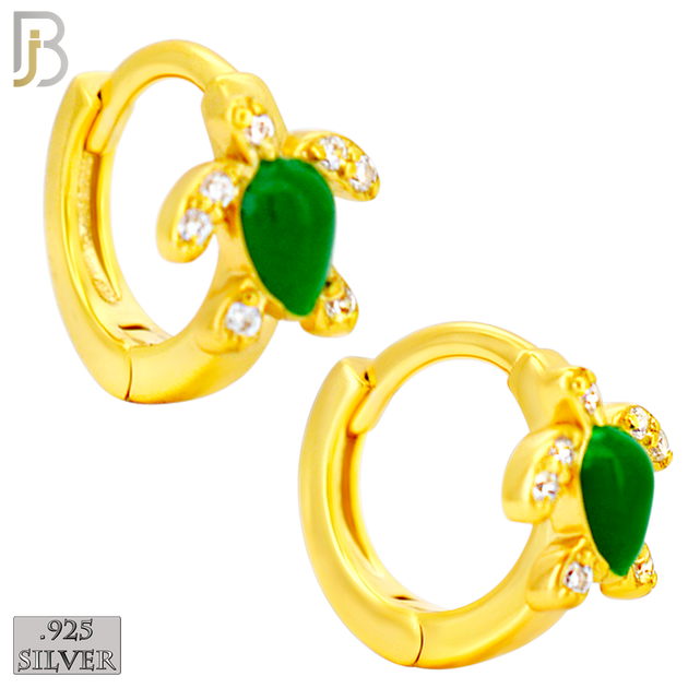 925-ES449 - 925 Sterling Silver Turtle Huggies Earring image 4