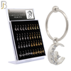 PK-HX03M - 316L Surgical Steel Different Dangling  Designs Helix Hoop Piercing with Zircon image 0