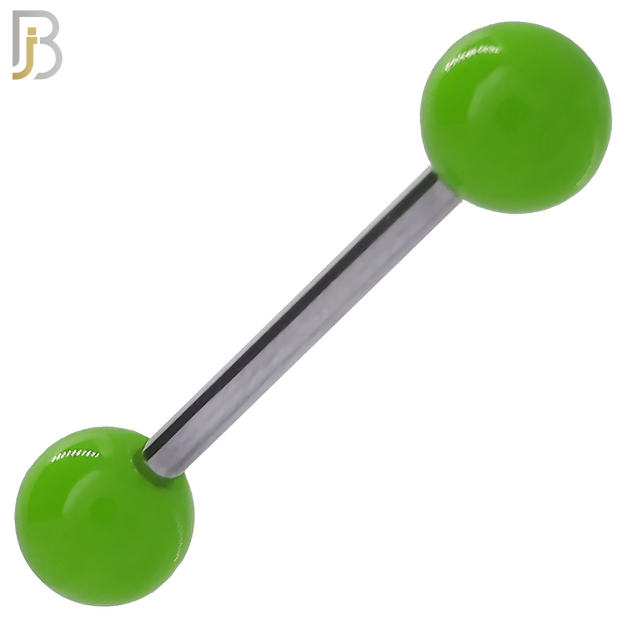 BB03S - 316L Surgical Steel Screw Barbell with Solid Acrylic Ball Screw External Threaded (PACK OF 6) image 7