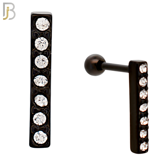 TB113 -  316L Stainless Steel Bar Tragus/Cartilage Barbell (PACK OF 6) image 6