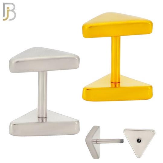 FP38 - Steel Triangle Design Fake Plug (Pack of 3 Pairs) image 0