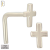 925-NR21LGS -  925 Sterling Silver Plain Flat Cross L Shape Nose Ring (Pack of 6) image 1