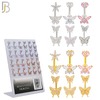 PK-NB60M - 316L Surgical Steel All Butterfly Design Banana Belly Ring - Pack of 24 image