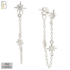 925-ES391 - .925 Sterling Silver Starburst with Dangling Starburst Drop Connector image 0