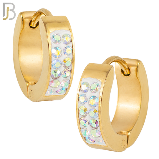 ES03 - 316L Stainless Steel Multi Zircon 4mm Front Thickness Huggies image 5
