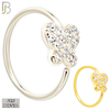 925-CT118 -  925 Sterling Silver Butterfly Hoop with Multi CZ (Pack of 6) image 0