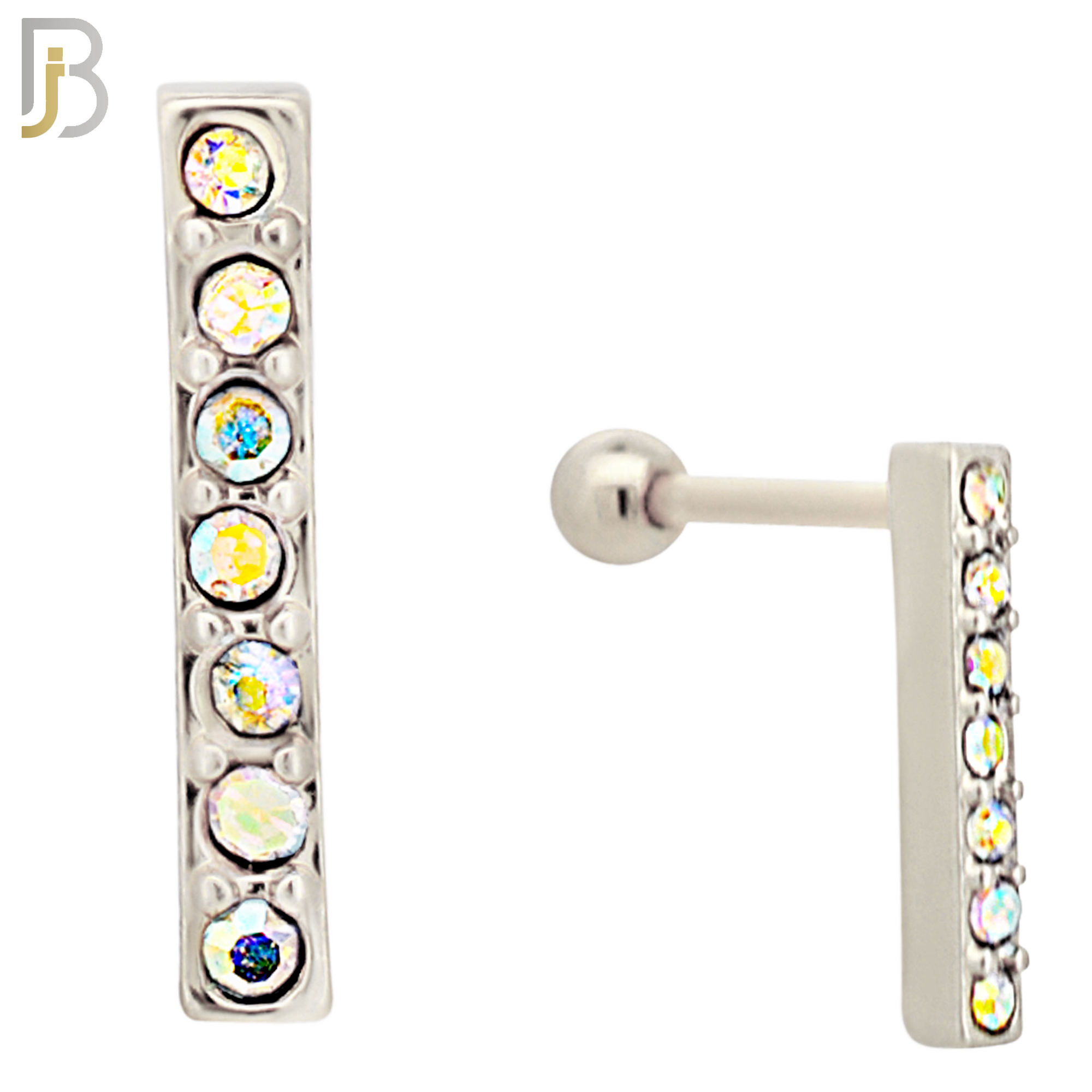TB113 -  316L Stainless Steel Bar Tragus/Cartilage Barbell (PACK OF 6) image 2