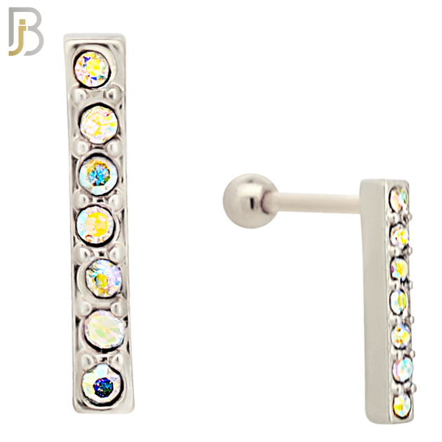 TB113 -  316L Stainless Steel Bar Tragus/Cartilage Barbell (PACK OF 6) image 2
