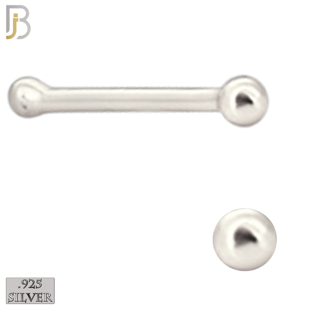 925-PK-NR07S - 1.5mm .925 Silver  22g Thickness Nose Bone 120 Pcs Packages image 2