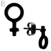 ES08 - 316L Stainless Steel Female Symbol Gender Design Earring Stud image 3