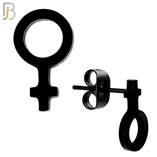 ES08 - 316L Stainless Steel Female Symbol Gender Design Earring Stud image 3