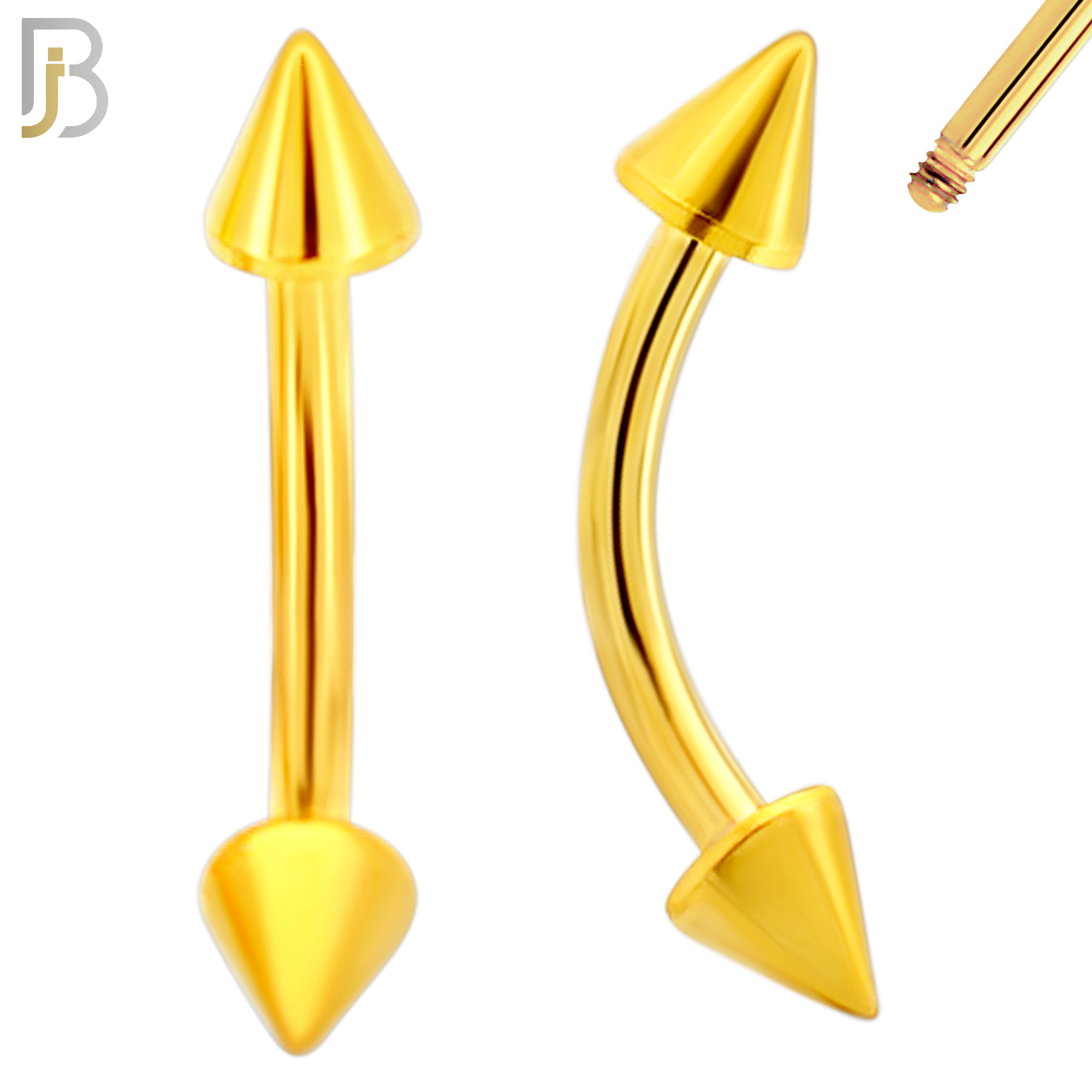 316L Curved Barbell Pack | Gold Plated Body Jewelry