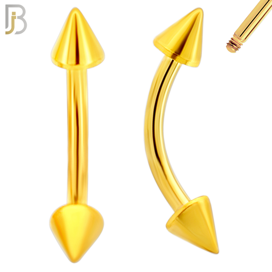 316L Curved Barbell Pack | Gold Plated Body Jewelry