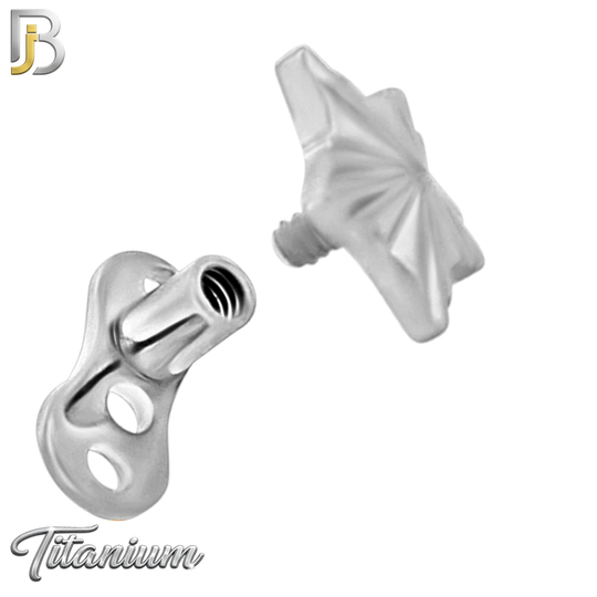 G23-DM26 - 14g G23 Titanium Anchor paired with a Surgical Steel Star Dermal Top (Pack of 6)