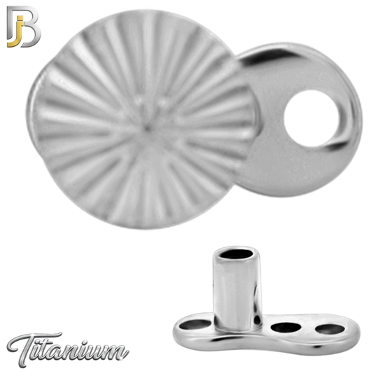 G23-DM27 -  14g G23 Titanium Anchor paired with a Surgical Steel Round Dermal Top (Pack of 6)