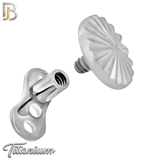 G23-DM27 -  14g G23 Titanium Anchor paired with a Surgical Steel Round Dermal Top (Pack of 6)