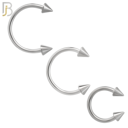HS02S - 316L Surgical Steel Horseshoe Plain  Screw Spike External Threaded (PACK OF 6)