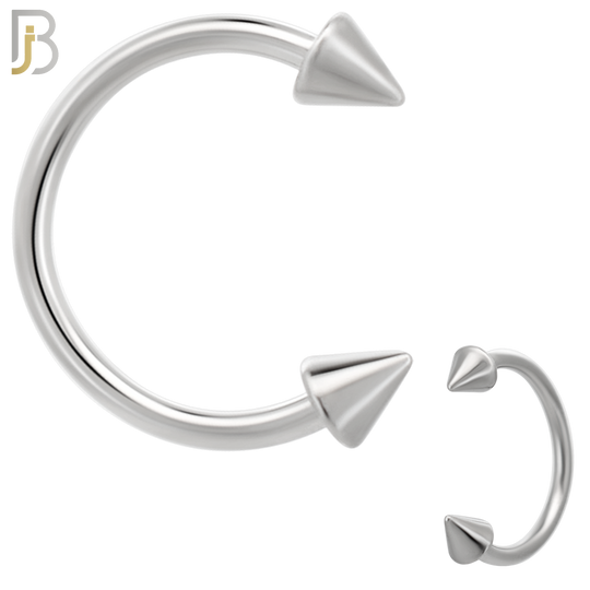 HS02S - 316L Surgical Steel Horseshoe Plain  Screw Spike External Threaded (PACK OF 6)