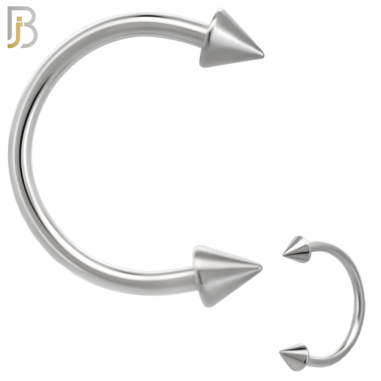 HS02S - 316L Surgical Steel Horseshoe Plain  Screw Spike External Threaded (PACK OF 6)