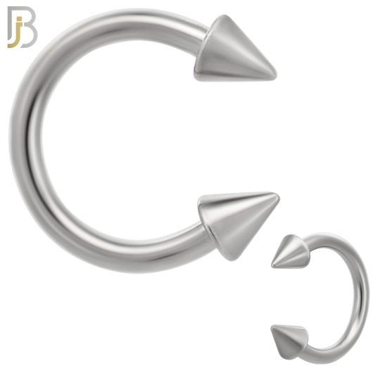 PK-HS02M810 - 316L Surgical Steel Horseshoe Body Jewelry – External Threaded Spike Rings, 60-Piece Set
