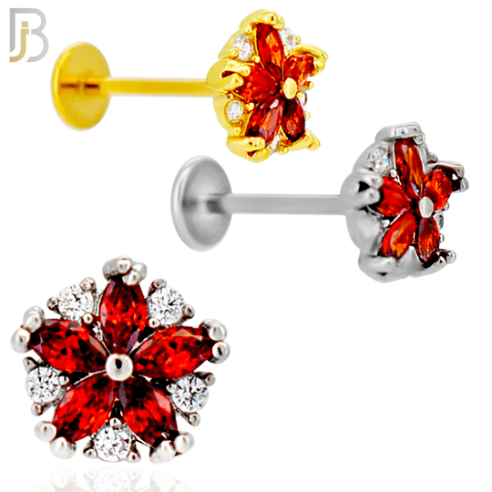 316L Steel Flower Flat Back Labret Jewelry