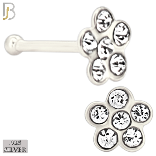 925-PK-NR08BS - 120 pcs, 925 Sterling Silver Nose Bones, 22g Thickness, Assorted Shapes Packages