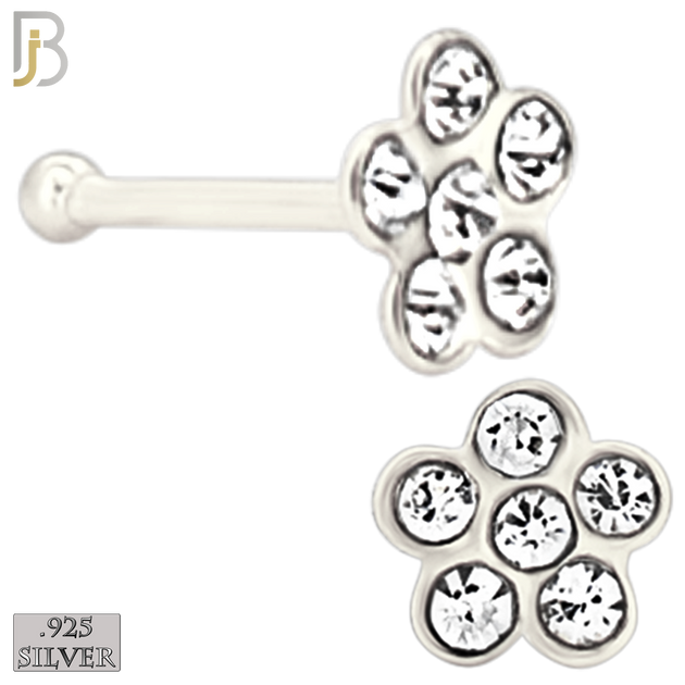 925-PK-NR08BS - 120 pcs, 925 Sterling Silver Nose Bones, 22g Thickness, Assorted Shapes Packages