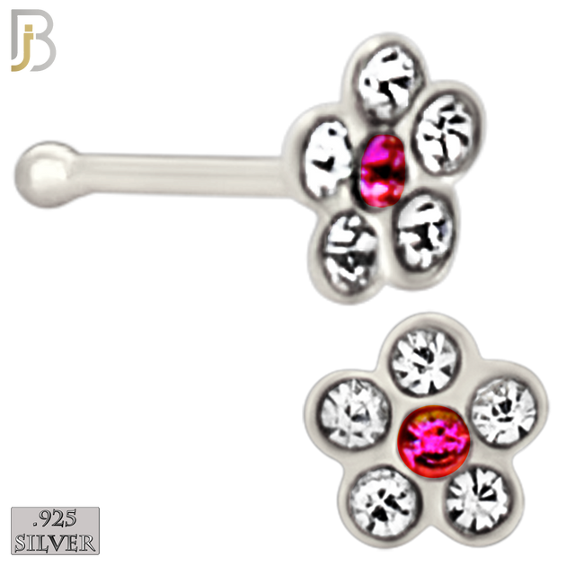 925-PK-NR08BS - 120 pcs, 925 Sterling Silver Nose Bones, 22g Thickness, Assorted Shapes Packages