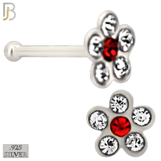 925-PK-NR08BS - 120 pcs, 925 Sterling Silver Nose Bones, 22g Thickness, Assorted Shapes Packages