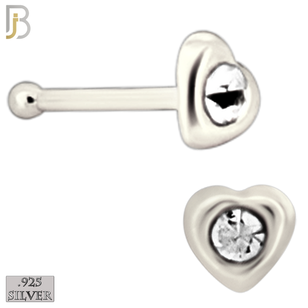 925-PK-NR08BS - 120 pcs, 925 Sterling Silver Nose Bones, 22g Thickness, Assorted Shapes Packages