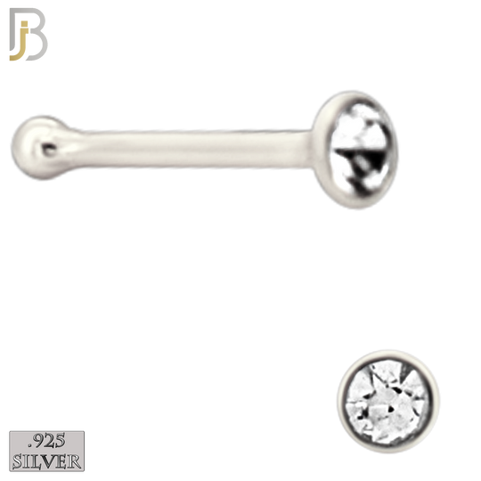 925-PK-NR08BS - 120 pcs, 925 Sterling Silver Nose Bones, 22g Thickness, Assorted Shapes Packages