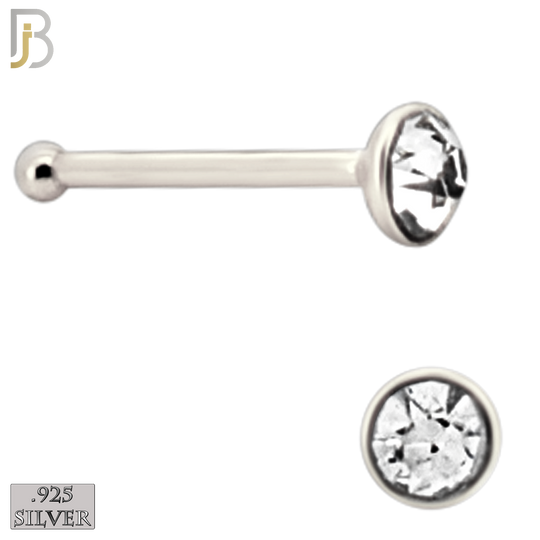 925-PK-NR08BS - 120 pcs, 925 Sterling Silver Nose Bones, 22g Thickness, Assorted Shapes Packages