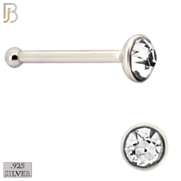 925-PK-NR08BS - 120 pcs, 925 Sterling Silver Nose Bones, 22g Thickness, Assorted Shapes Packages