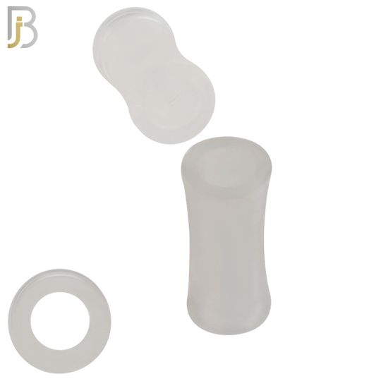 PA02C -  Clear  Tunnel Acrylic Double Flare Plug Sold as Pair