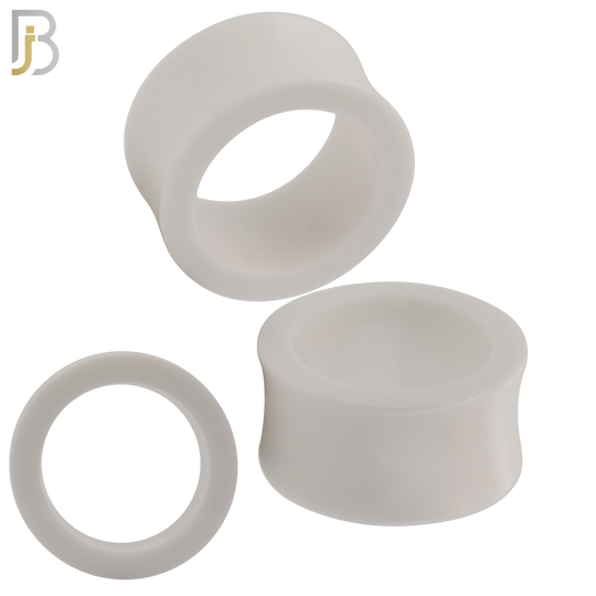 PA02W - White Tunnel Acrylic Double Flare Plug Sold as Pair