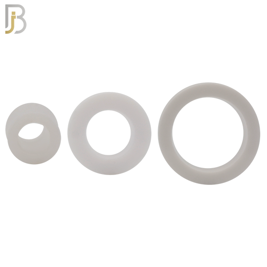 PA02W - White Tunnel Acrylic Double Flare Plug Sold as Pair