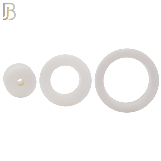 PA08W - White Tunnel Acrylic Screw On Plug/Gauges Sold as Pair