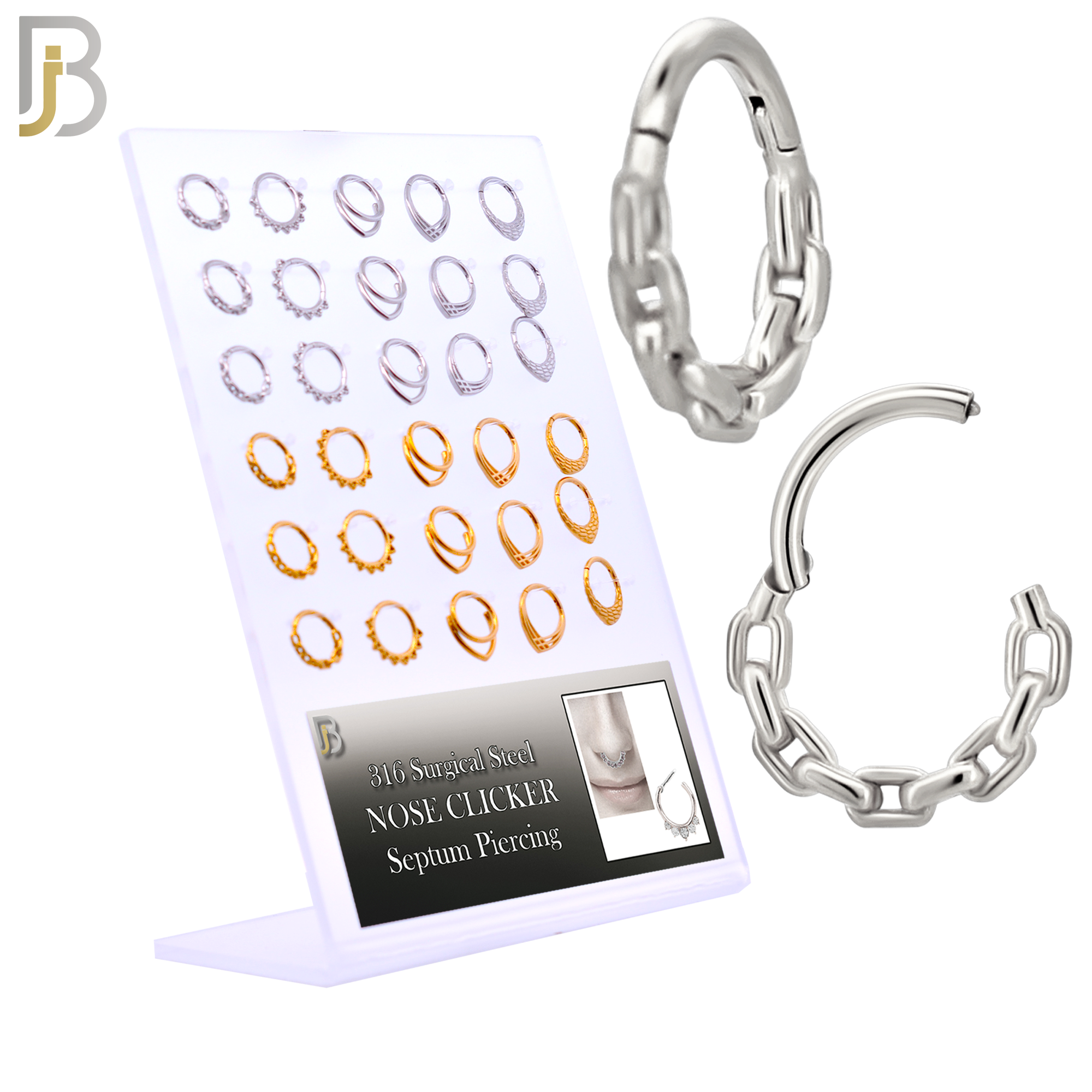 316 Surgical Steel Septum Hoops Pack of 30