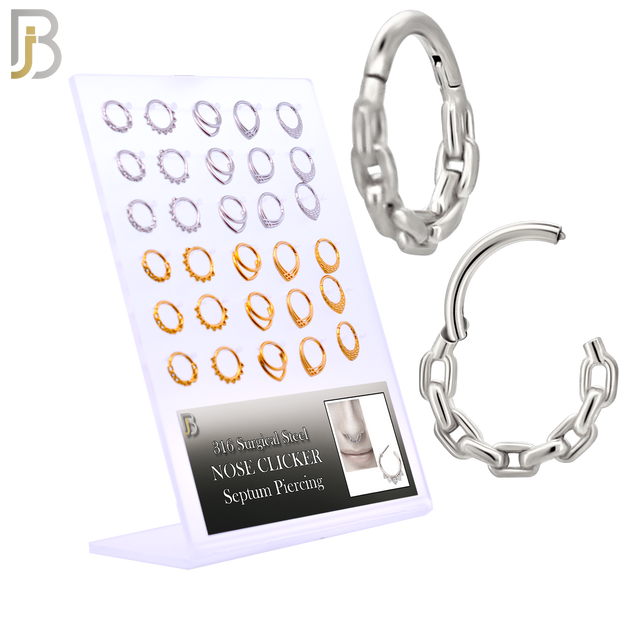 316 Surgical Steel Septum Hoops Pack of 30