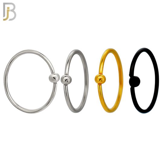PK-CT03M6 - 316L Surgical Steel Fixed Beads 2mm Hoops Piercing Pack of 60