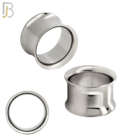 PL01S - Surgical Steel Tunnel Plain Double Flare Plug Sold as Pair