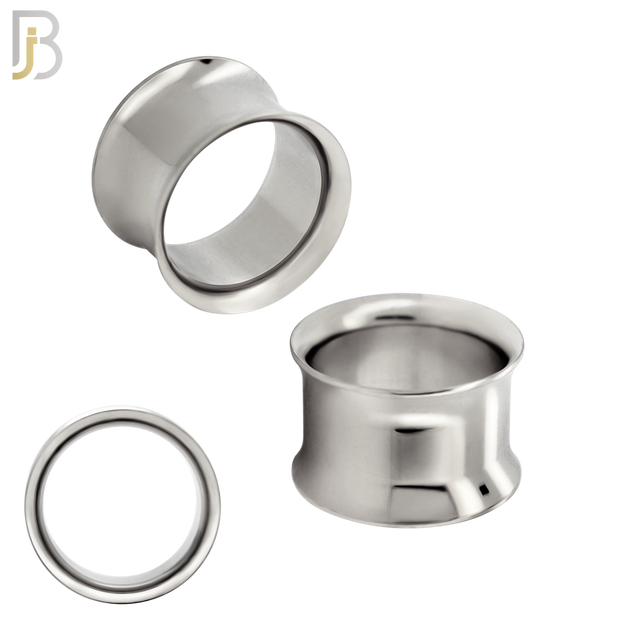 PL01S - Surgical Steel Tunnel Plain Double Flare Plug Sold as Pair