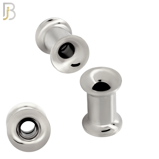 PL01S - Surgical Steel Tunnel Plain Double Flare Plug Sold as Pair