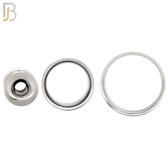 PL01S - Surgical Steel Tunnel Plain Double Flare Plug Sold as Pair