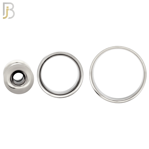 PL01S - Surgical Steel Tunnel Plain Double Flare Plug Sold as Pair