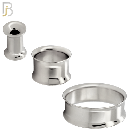 PL01S - Surgical Steel Tunnel Plain Double Flare Plug Sold as Pair