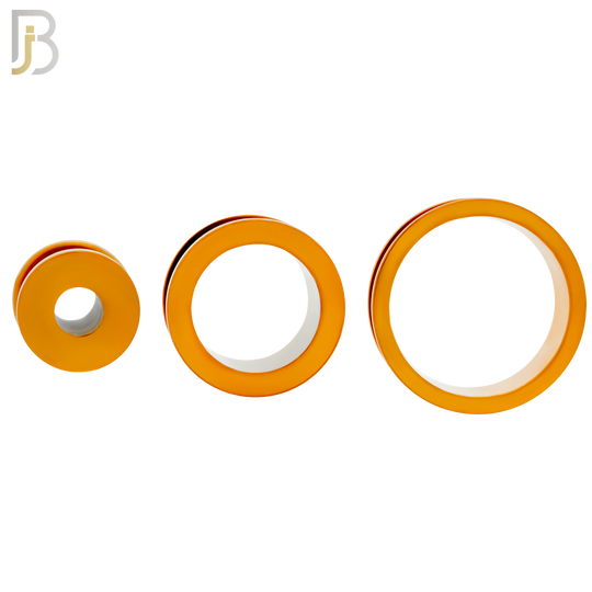 PL03R - Rose Gold Plated Surgical Steel Tunnel Plain Design Screw On Plugs Sold as Pair