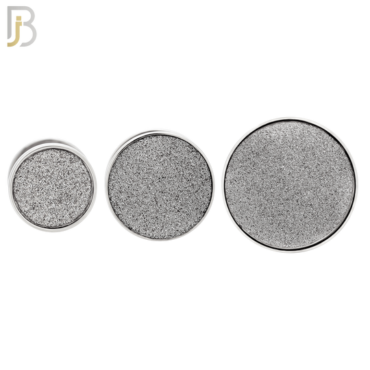 PL32S - Surgical Steel Solid Sandpaper Top Design Screw On Plugs