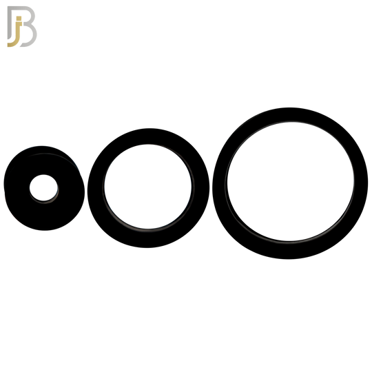 PS04K - Black Soft Silicone Tunnel Double Flare Plugs Sold as Pair