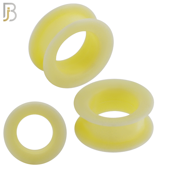 PS07BG -  Beige Color Hard Silicone Double Flare Plugs Pair